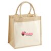 Cotton Pocket Jute Midi Tote Thumbnail