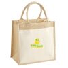 Cotton Pocket Jute Midi Tote Thumbnail