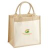 Cotton Pocket Jute Midi Tote Thumbnail