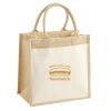 Cotton Pocket Jute Midi Tote Thumbnail