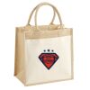 Cotton Pocket Jute Midi Tote Thumbnail