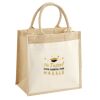 Cotton Pocket Jute Midi Tote Thumbnail