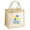 Cotton Pocket Jute Midi Tote Thumbnail