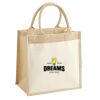 Cotton Pocket Jute Midi Tote Thumbnail