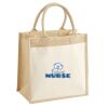 Cotton Pocket Jute Midi Tote Thumbnail