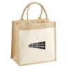Cotton Pocket Jute Midi Tote Thumbnail