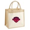 Cotton Pocket Jute Midi Tote Thumbnail