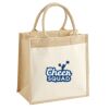 Cotton Pocket Jute Midi Tote Thumbnail