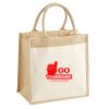 Cotton Pocket Jute Midi Tote Thumbnail