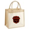 Cotton Pocket Jute Midi Tote Thumbnail