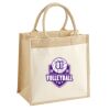Cotton Pocket Jute Midi Tote Thumbnail