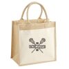 Cotton Pocket Jute Midi Tote Thumbnail