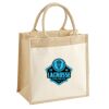 Cotton Pocket Jute Midi Tote Thumbnail