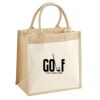Cotton Pocket Jute Midi Tote Thumbnail