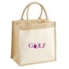 Cotton Pocket Jute Midi Tote Thumbnail