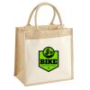 Cotton Pocket Jute Midi Tote Thumbnail