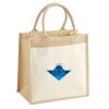 Cotton Pocket Jute Midi Tote Thumbnail