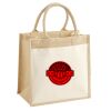 Cotton Pocket Jute Midi Tote Thumbnail