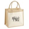 Cotton Pocket Jute Midi Tote Thumbnail