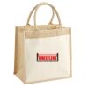 Cotton Pocket Jute Midi Tote Thumbnail
