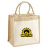 Cotton Pocket Jute Midi Tote Thumbnail