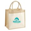 Cotton Pocket Jute Midi Tote Thumbnail