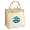 Cotton Pocket Jute Midi Tote Thumbnail