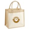 Cotton Pocket Jute Midi Tote Thumbnail