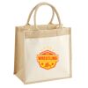 Cotton Pocket Jute Midi Tote Thumbnail