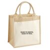 Cotton Pocket Jute Midi Tote Thumbnail