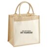 Cotton Pocket Jute Midi Tote Thumbnail