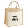 Cotton Pocket Jute Midi Tote Thumbnail