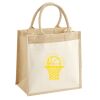 Cotton Pocket Jute Midi Tote Thumbnail