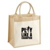 Cotton Pocket Jute Midi Tote Thumbnail