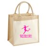Cotton Pocket Jute Midi Tote Thumbnail