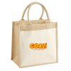Cotton Pocket Jute Midi Tote Thumbnail