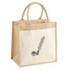 Cotton Pocket Jute Midi Tote Thumbnail
