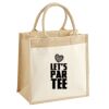 Cotton Pocket Jute Midi Tote Thumbnail