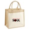 Cotton Pocket Jute Midi Tote Thumbnail