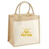 Cotton Pocket Jute Midi Tote Thumbnail