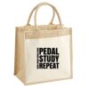Cotton Pocket Jute Midi Tote Thumbnail