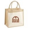 Cotton Pocket Jute Midi Tote Thumbnail