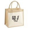 Cotton Pocket Jute Midi Tote Thumbnail