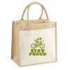 Cotton Pocket Jute Midi Tote Thumbnail
