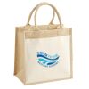Cotton Pocket Jute Midi Tote Thumbnail