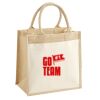 Cotton Pocket Jute Midi Tote Thumbnail