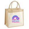 Cotton Pocket Jute Midi Tote Thumbnail