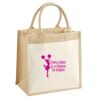 Cotton Pocket Jute Midi Tote Thumbnail