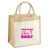 Cotton Pocket Jute Midi Tote Thumbnail