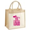 Cotton Pocket Jute Midi Tote Thumbnail